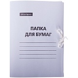 Купить папка для бумаг с завязками, картон мелованный, 300-320г/м2, белая в Йошкар-Оле, интернет-магазин «Мир Книги»
