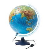 Купить глобус физико-политический рельефный globen, 32см, с подсветкой в Йошкар-Оле, интернет-магазин «Мир Книги»
